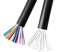 RVV 30-Core 18 AWG PVC Insulated And Sheathed Flexible Control Cable, 300/500V, 30 Meters, Black, Model RVV(17 AWG 30 meters,30 cores)