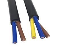 RVV PVC Multi Core Flexible Power Cable 2/3/4/5 Cores 0.75-6.0mm² 10 Meters Pure Copper Wire(4 cores,18AWG 0.75mm2)