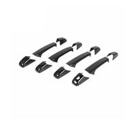 RVVJFHMSH Copertura decorativa for maniglia esterna della portiera dell'auto compatibile con Chevrolet Silverado GMC Sierra 2007 2008 2009 2010 2011 2012 2013(Black carbon 4 door)