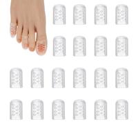 RVYEIOP 20 Pezzi Protettori per Dita dei Piedi Trasparenti, Coperture per Dita dei Piedi Elastiche in Silicone, Separatori per Dita dei Piedi per Vesciche, Unghie Incarnite e Dolore