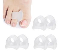 RVYEIOP separatore dita piede, 6 pezzi divaricatore dita piedi con sistema plug-in per alluce valgo, dita a martello e correzione delle dita dei piedi (trasparenti).