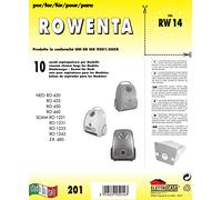 Confezione 10 Pezzi Sacchetti in Carta per Aspirapolvere Rowenta RW14