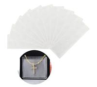RWAJZAX 100 Pezzi Autoadesive Collane Sacchetto Catena Per La Conservazione Di Cartoline Espositore Gioielli Sciolti Per Collane Display Carte Con Autoadesive, S, come descritto