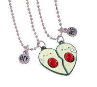 [RWAJZAX] 2 pezzi avocado mezzo cuore migliore amico collana collana cuore avocado amicizia set collana regolabile clavicola catena
