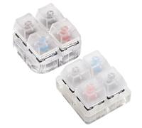 RWAJZAX 4 Per Tasti Tester Strumento di Test Interruttore Tastiera Tester Set Tastiere Trasparente Campionatore PCB Controllo Interruttore Meccanico