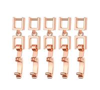 RWAJZAX 5 pezzi di estensione del cinturino alla moda fibbia deployante facile estensione per collane artigianato creazione di gioielli estensione su breve estensione, Taglia unica, come descritto