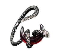 RWAJZAX Anelli aperti alla moda con involucro di serpente e luna si distinguono attraverso eleganti decorazioni di design per un look inconfondibile. Abiti alla moda. Elegante fascia aperta, come