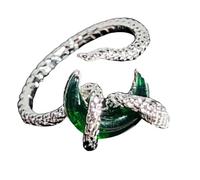 RWAJZAX Anelli aperti alla moda con involucro di serpente e luna si distinguono attraverso eleganti decorazioni di design per un look inconfondibile. Abiti alla moda. Elegante fascia aperta, come