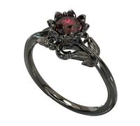 RWAJZAX Anelli multiuso, con teschio gotico, in stile retrò, in oro nero, con eleganti cristalli di zirconia, per occasioni speciali, abbigliamento casual, con cuori e cristalli, come descritto