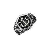 RWAJZAX Anelli regolabili ispirati al dio antico del mare, design retrò, gioielli in lega a tre punte, come descritto