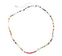 RWAJZAX Collana di perline multi fantasia gioielli multistrato perline braccialetto collana dichiarazione moda donna regalo
