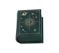 RWAJZAX Portagioie portatile a forma di libro, versatile portagioie con design vintage a libro per uso individuale o professionale. Custodia per gioielli in pelle PU, Taglia unica, come descritto
