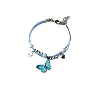 [RWAJZAX] Stile etnico regolabile in lega farfalla perline cavigliere con corde colorate tessute a mano per donne e ragazze