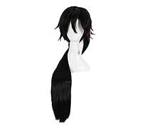 RWBY WIKI Lie Ren Cosplay Wigs Long Black And Red Heat Resistant Synthetic Hair Wig