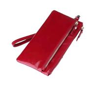 RWCCCRW Borse Fermasoldi Porta biglietti da visita da donna Portafogli Portamonete in vera pelle Astucci (dimensione : Red)