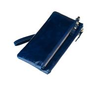 RWCCCRW Borse Fermasoldi Porta biglietti da visita da donna Portafogli Portamonete in vera pelle (Size : Blue)