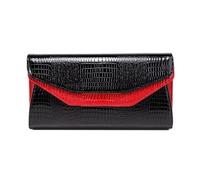 RWCCCRW Borse Portafogli da donna Porta biglietti da visita Borse a tracolla Portafogli in vera pelle Fermasoldi Borse da sera in pelle di vacchetta (Size : Red)