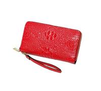 RWCCCRW Borse Portafogli da donna Porta biglietti da visita Portafogli bloccanti Portamonete in vera pelle Astucci Borse da sera Fermasoldi (Size : Red)