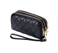 RWCCCRW Borse Portafogli da donna Portamonete in vera pelle Astucci Borse da sera Organizzatori di denaro in pelle di vacchetta (Size : Black)