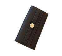 RWCCCRW Borse Portafogli in vera pelle Porta biglietti da visita da donna Pelle di vacchetta Fermasoldi Borse Borse da sera Borse per soldi (Size : Black)