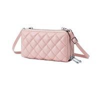 RWCCCRW Borse Portafogli in vera pelle Portafogli da donna Custodie per biglietti da visita Pelle bovina Lunghi fermasoldi Borse a tracolla (Size : Pink)