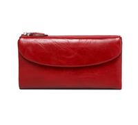 RWCCCRW Fermasoldi in pelle di vacchetta Porta biglietti da visita Portafogli da donna Portafogli bloccanti Portafogli in pelle Borse (Size : Red)