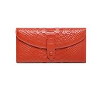 RWCCCRW Fermasoldi lunghi in pelle Porta biglietti da visita Portafogli da donna in pelle di vacchetta Portafogli Portafogli con blocco Borse da sera Borse (Size : Orange)