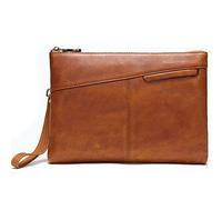 RWCCCRW Pochette da Uomo Borsa da Busta in Pelle di Mucca Conciata alle Piante Pochette da Uomo in Pelle da Lavoro Pochette da Lavoro La Scelta Più Ideale (Colore : A, Dimensioni : 29.5 * 20 * 2.5cm)