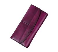 RWCCCRW Porta biglietti da visita Portafogli da donna in pelle di vacchetta Portafogli Portafogli bloccanti Borse in pelle Fermasoldi lunghi Borse da sera (dimensione : Purple)