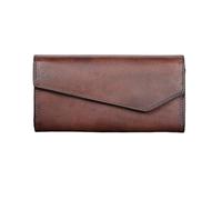 RWCCCRW Porta biglietti da visita retrò Fermasoldi Portafogli da donna in vera pelle Portafogli con blocco Borse (dimensioni : Brown)