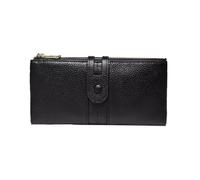 RWCCCRW Portafogli da donna Fermasoldi lunghi Porta biglietti da visita Portamonete in vera pelle Sacchetti Borse Borse da sera Organizzatori di soldi (Size : Black)