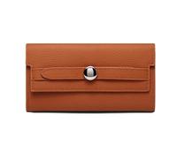 RWCCCRW Portafogli da donna Pelle di vacchetta Fermasoldi lunghi Porta biglietti da visita Borse in vera pelle Borse (dimensione : Brown)