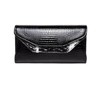 RWCCCRW Portafogli da donna Porta biglietti da visita Borse da sera in pelle di vacchetta Portafogli in vera pelle Fermasoldi Borse Borse a tracolla (Size : Black)
