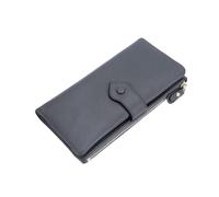 RWCCCRW Portafogli da donna Porta biglietti da visita Fermasoldi in vera pelle Borse da sera Borse Portamonete (dimensione : Gray)