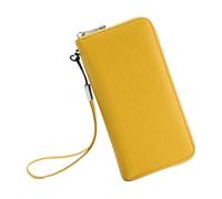 RWCCCRW Portafogli da donna Porta biglietti da visita Portafogli bloccanti Portamonete in vera pelle Sacchetti Borse Fermasoldi Borse da sera (Size : Yellow)