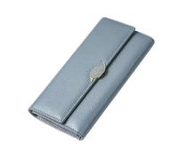 RWCCCRW Portafogli lunghi con fermasoldi in pelle di vacchetta da donna Portafogli in vera pelle Porta biglietti da visita Borse (dimensione : Blu)