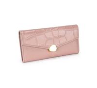 RWCCCRW Portafogli lunghi da lavoro Portafogli da donna in pelle di vacchetta Porta carte Portafogli bloccanti Fermasoldi in pelle Borse Borse da sera (dimensione : Pink)