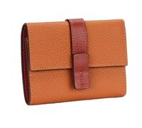 RWCCCRW Portafogli piccoli Porta carte da donna Porta carte Fermasoldi in vera pelle Portafogli bloccanti (dimensione : Orange)