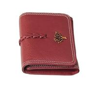 RWCCCRW Portafogli piccoli Portafogli da donna Portafogli in vera pelle con blocco Fermasoldi Porta biglietti da visita Borse (Size : Red)