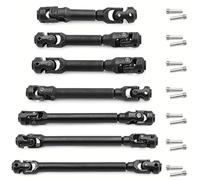 RWEQUTES Metal Flower Key Drive Shaft Steel Heavy-Duty Drive Shaft for 1/10 RC Car Crawler Axial SCX10 90046 AXI03007 TRX4 Redcat Gen8(97-137mm 1pcs)
