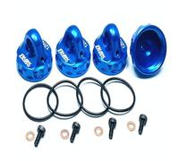 RWEQUTES Tappi ammortizzatori in lega (4) neri 12 mm for Te-am Associated RC10 DR10 B6 B64 B74D B5 B5M(Blauw)