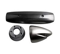 rweuiui Moto Tubo di Scarico Calore della Protezione della Copertura del Silenziatore per Yamaha per T-Max 500 per TMAX 500 2001 2002 2003 2004 2005 Tubo Collegamento Centrale Marmitta (Colore : Blac
