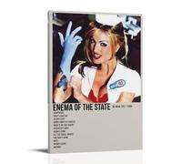 RWEWQRHG Enema of the State by Blink-182, poster artistico da parete con stampa artistica su tela, 50 x 75 cm, con cornice