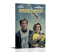 RWEWQRHG Poster artistico da parete con motivo "Seeking A Friend for The End of The World" (20 x 30 cm) con cornice