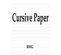 Rwg Cursive Paper (Tascabile)