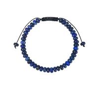 RWGSNB Bracciale Cristallo Bracciale Lapislazzuli Naturale 6 Mm Donna e Uomo Perline Piatte Delicate Braccialetti Pietra Preziose Regolabile Fatto Mano Corda Intrecciata Gioielli Cristallo Curativi