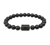 RWGSNB Bracciale di Pietre Preziose, Bracciale Costellazione in Agata Nera Naturale Pietra Preziose Dello Zodiaco Protezione 12 Segni Zodiacali Oroscopo Perline Pietra Braccialetti Regali Compleanno