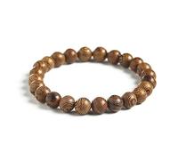 RWGSNB Bracciale Donna, Braccialetti in Pietra di Legno Wenge Naturale Braccialetti Chakra Braccialetti Elastici Braccialetti con Pietre Preziose Gioielli Yoga per Donne e Uomini 10 Mm