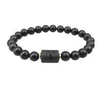 RWGSNB Bracciale Donna con Cristalli, Bracciale Costellazione Agata Nera Naturale Pietra Preziose Dello Zodiaco Protezione 12 Segni Zodiacali Oroscopo Perline Pietra Braccialetti Regali Compleanno p