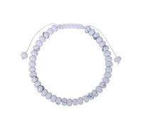 RWGSNB Bracciale Perline Donna Bracciale Howlite Naturale 6 Mm Donna e Uomo Perline Piatte Delicate Braccialetti Pietra Preziose Corda Intrecciata Regolabile Gioielli Cristallo Curativi Reiki Regali